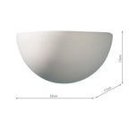 Marino Wall Washer Unglazed<br>White Ceramic