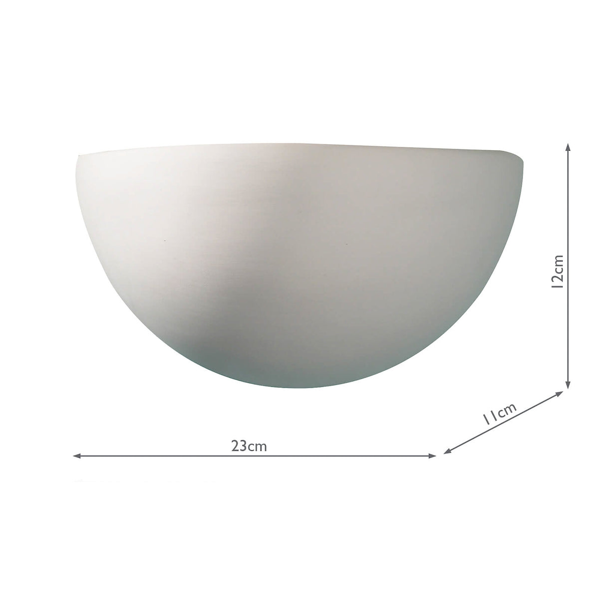 Marino Wall Washer Unglazed<br>White Ceramic