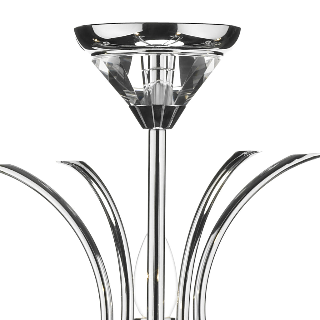 Medusa 5 Light Dual Mount Pendant K9 Crystal Polished Chrome<br>Polished Chrome