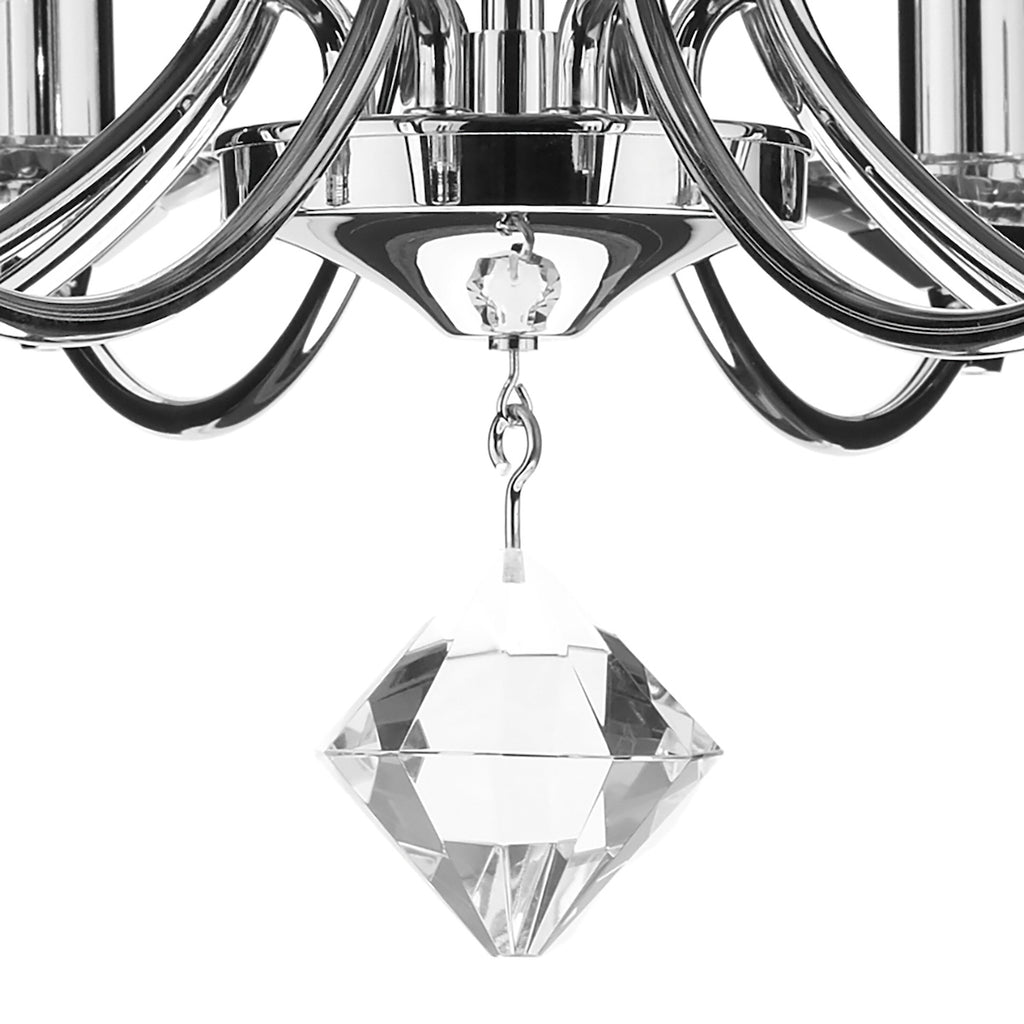 Medusa 8 Light Dual Mount Pendant K9 Crystal Polished Chrome<br>Polished Chrome
