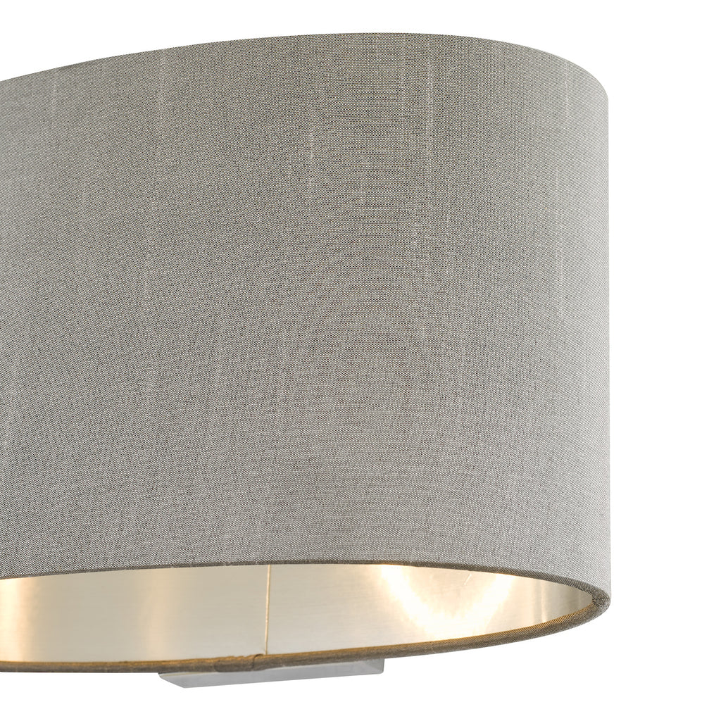 Melody Wall Light With Oval Grey Shade <br>Grey