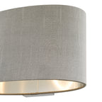 Melody Wall Light With Oval Grey Shade <br>Grey