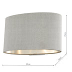 Melody Wall Light With Oval Grey Shade <br>Grey