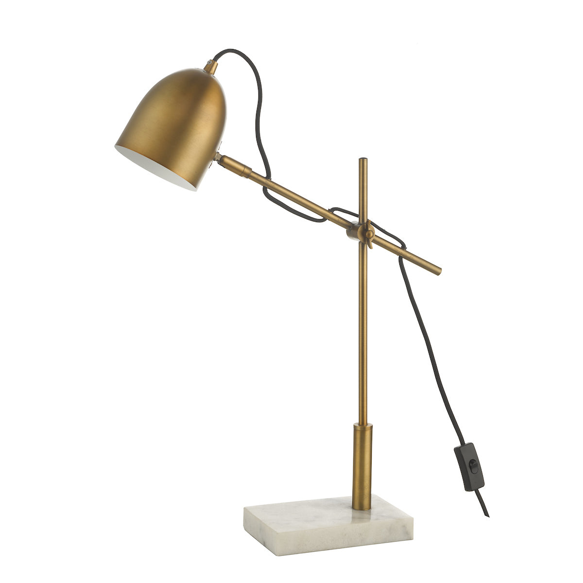 Mendal Task Lamp Bronze & Marble<br>Antique Bronze