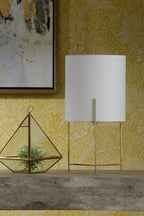 Michaela Table Lamp Satin Gold With Shade <br>Satin Gold