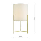 Michaela Table Lamp Satin Gold With Shade <br>Satin Gold