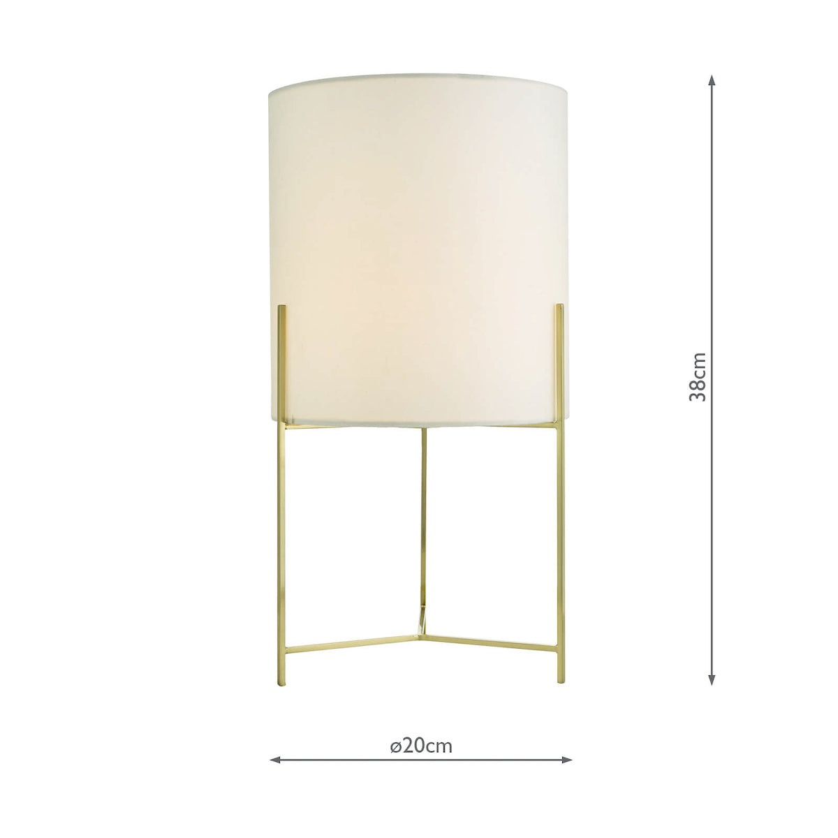 Michaela Table Lamp Satin Gold With Shade <br>Satin Gold