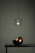 Midi Cage Pendant Matt Black & Bright Copper<br>Matt Black