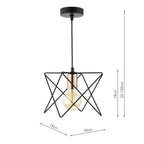 Midi Cage Pendant Matt Black & Bright Copper<br>Matt Black