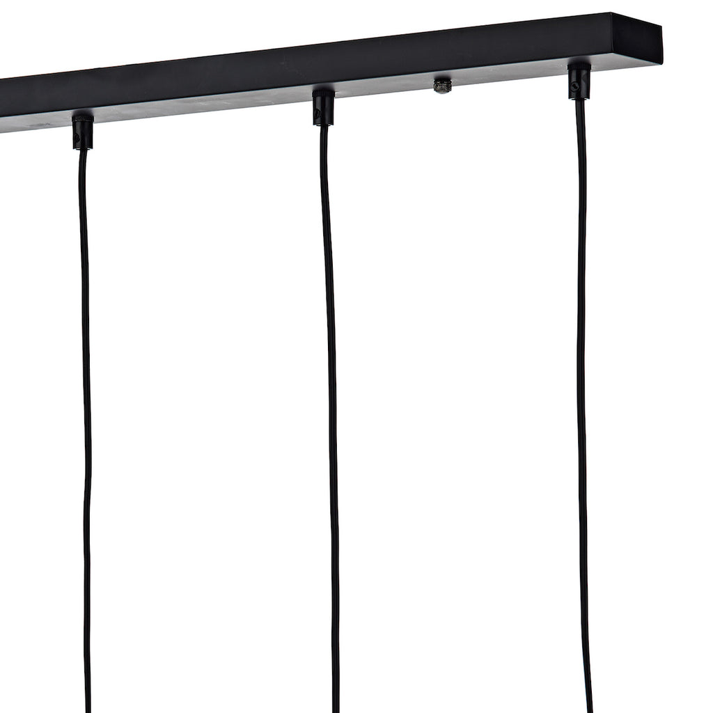 Midi Cage 5 Light Bar Pendant Matt Black Bright & Copper<br>Matt Black