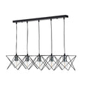 Midi 5lt Bar Pendant Black & Polished Chrome<br>Matt Black