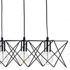 Midi 5lt Bar Pendant Black & Polished Chrome<br>Matt Black
