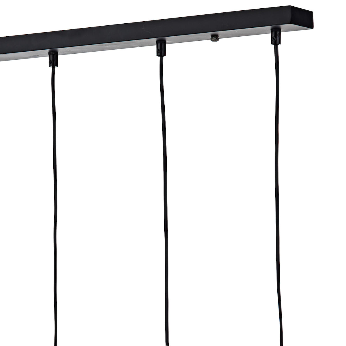 Midi 5lt Bar Pendant Black & Polished Chrome<br>Matt Black