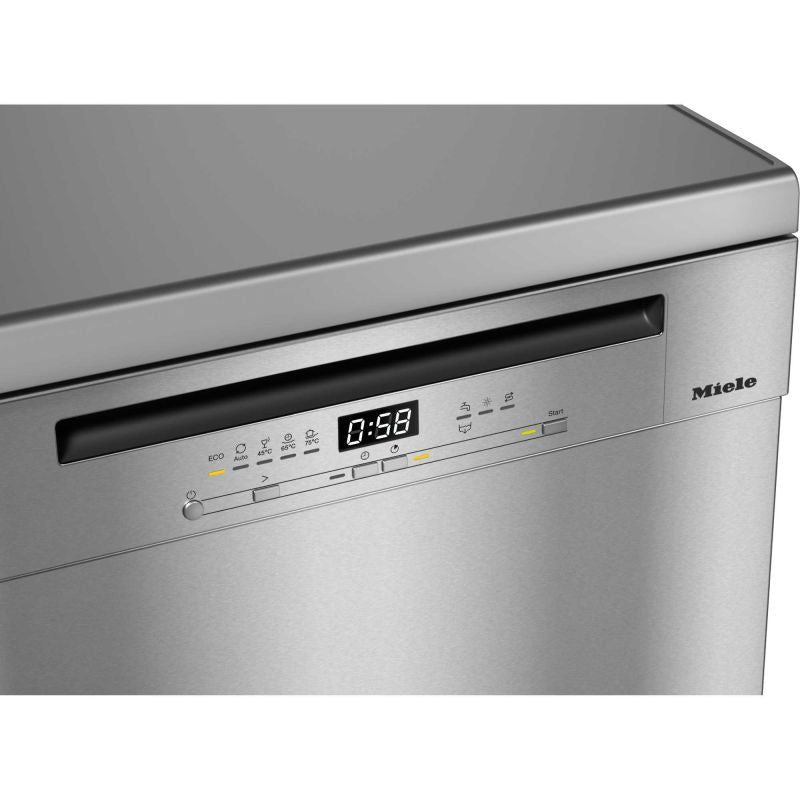 Miele G5811 SC Front Active Plus Freestanding Dishwasher-Clean Steel