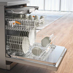 Miele G5811 SC Front Active Plus Freestanding Dishwasher-Clean Steel