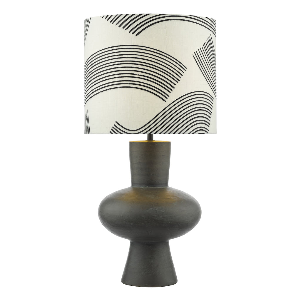Miho Table Lamp Black/Bronze With Shade <br>Black