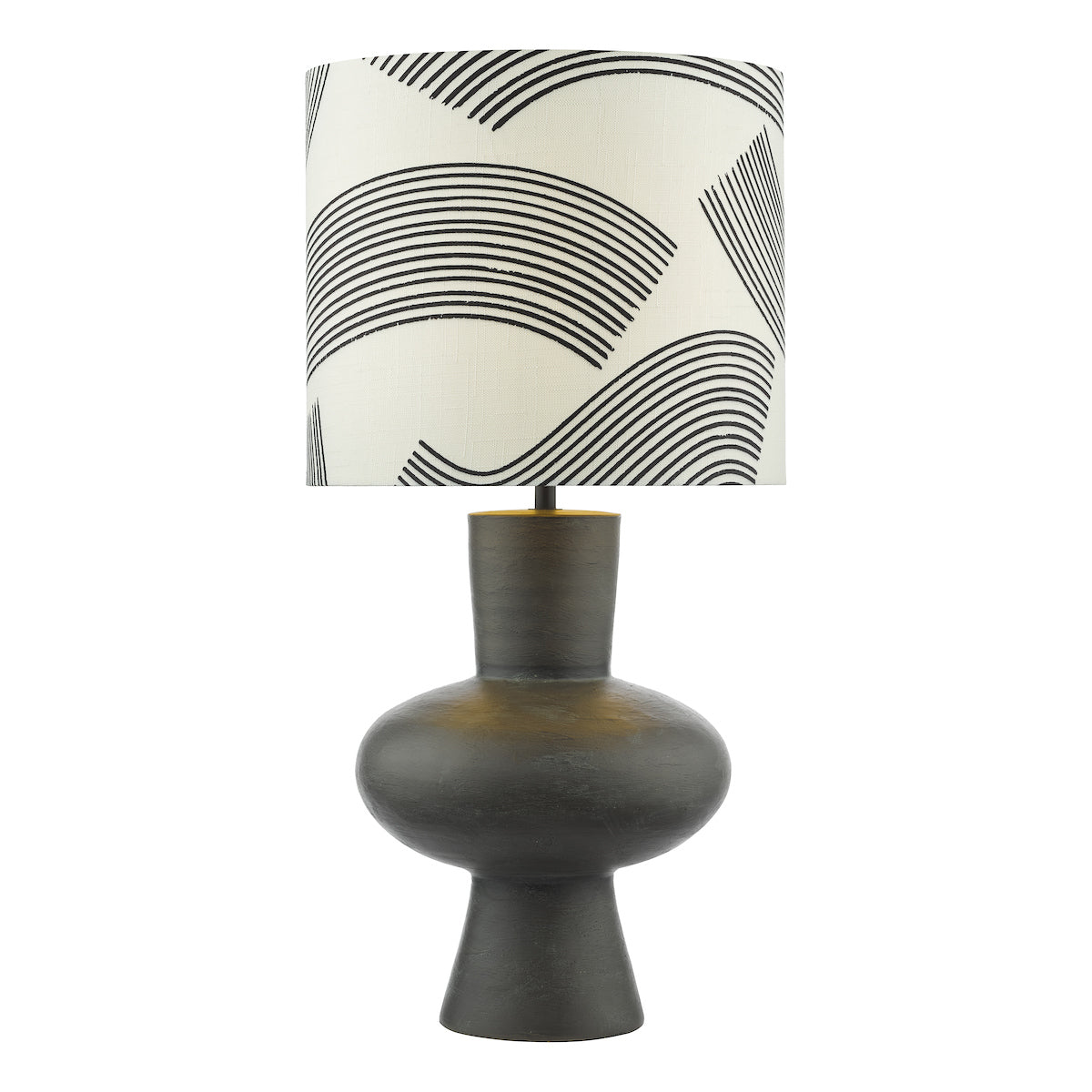 Miho Table Lamp Black/Bronze With Shade <br>Black