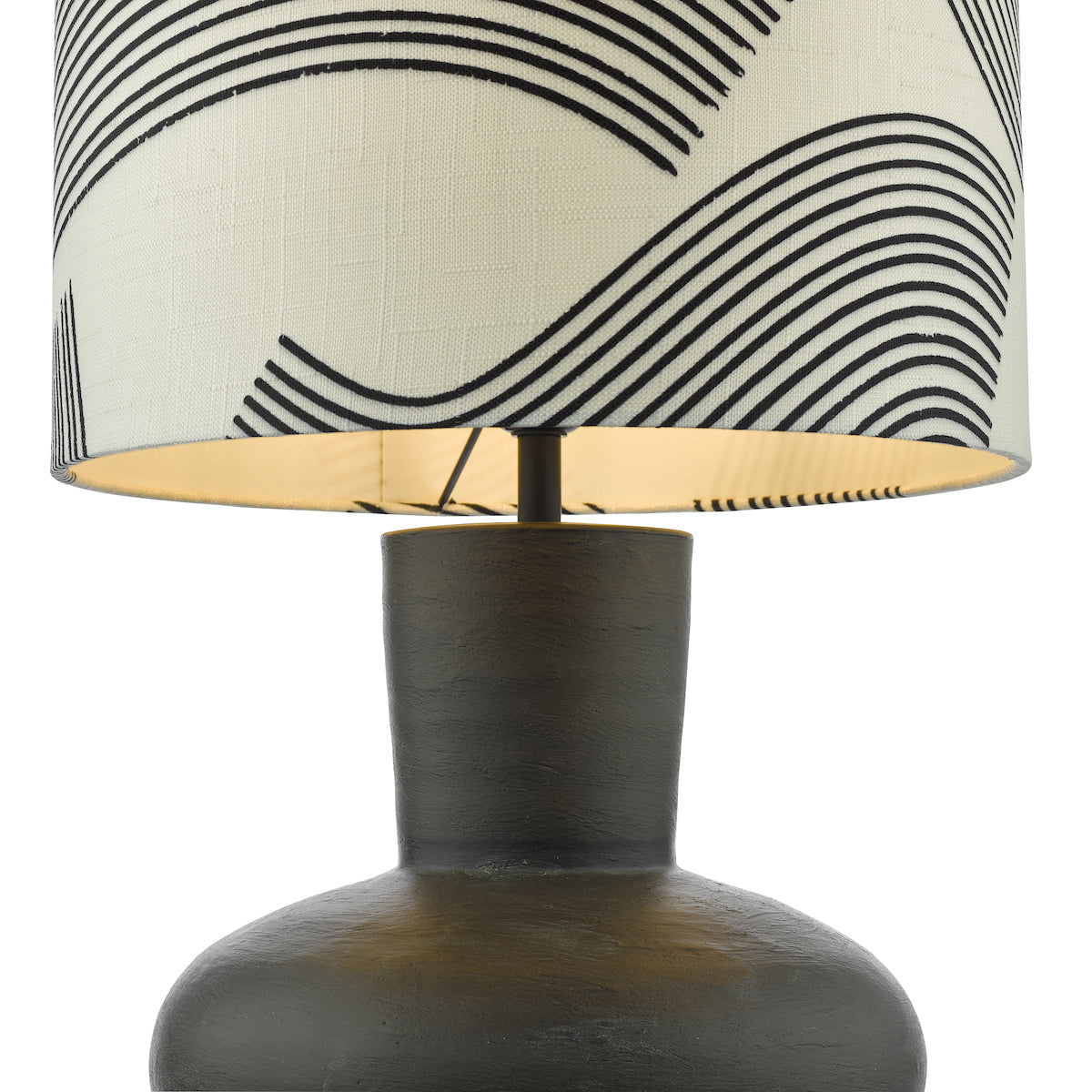 Miho Table Lamp Black/Bronze With Shade <br>Black