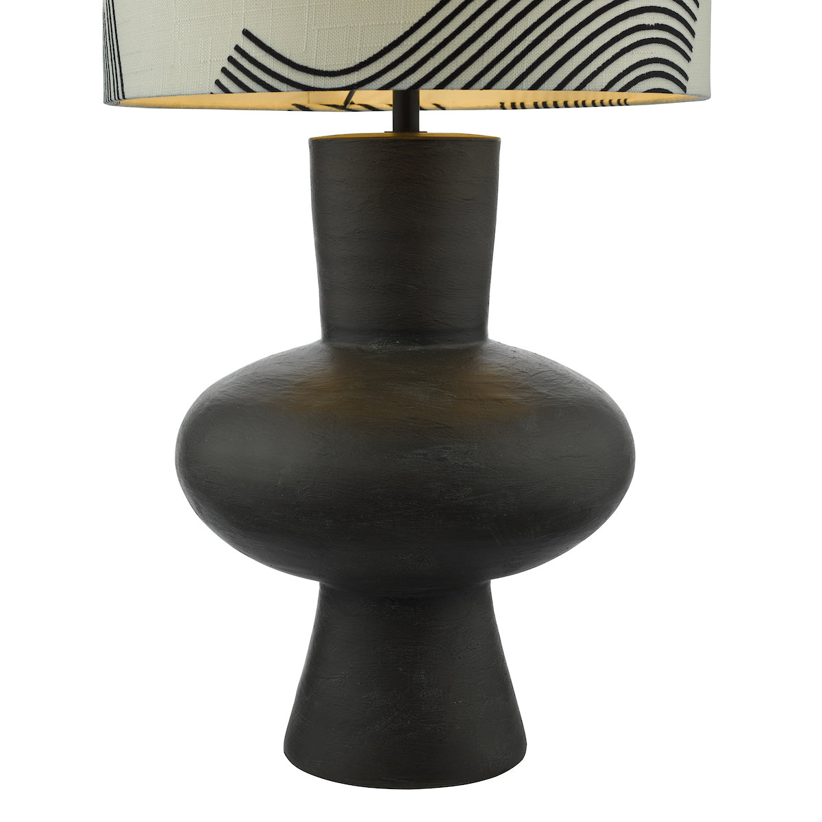 Miho Table Lamp Black/Bronze With Shade <br>Black