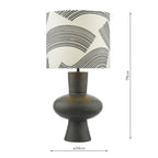 Miho Table Lamp Black/Bronze With Shade <br>Black