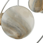 Mikara 7 Light Pendant Polished Chrome Glass<br>Marble Effect Glass