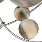 Mikara 7 Light Pendant Polished Chrome Glass<br>Marble Effect Glass