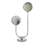 Mikara 2 Light Table Lamp Polished Chrome Planet Glass<br>Polished Chrome