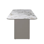 Milano Fixed Gloss White Ceramic Dining Table - 180cm
