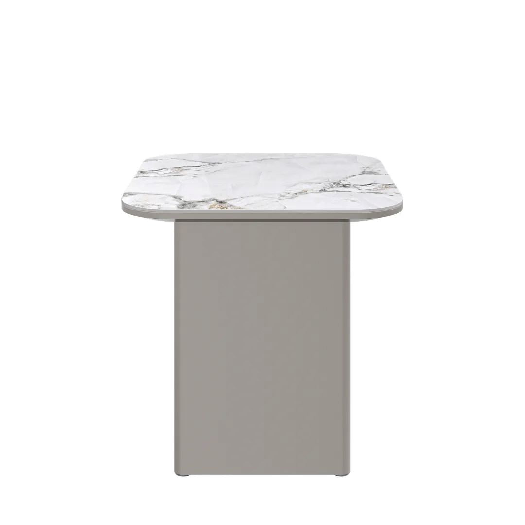 Milano Gloss White Ceramic Side Table
