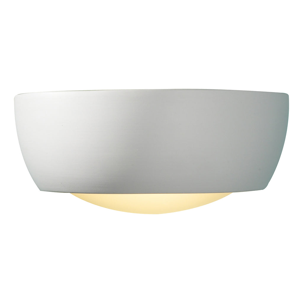 Milo Wall Light White Unglazed Ceramic Glass<br>White Ceramic