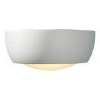 Milo Wall Light White Unglazed Ceramic Glass<br>White Ceramic