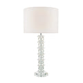 Mina Table Lamp Polished Chrome & Crystal With Shade <br>Crystal