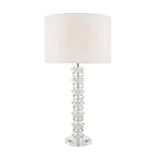Mina Table Lamp Polished Chrome & Crystal With Shade <br>Crystal