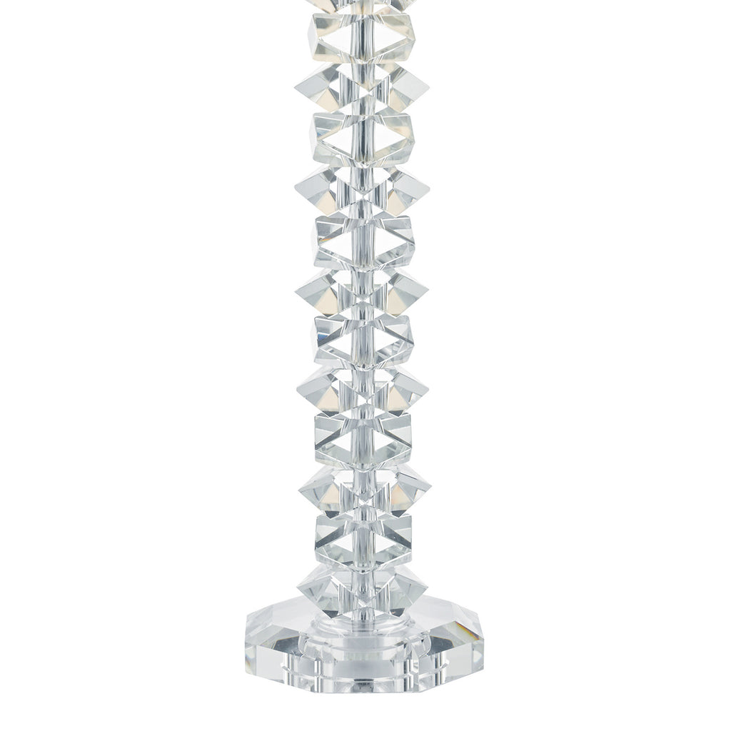 Mina Table Lamp Polished Chrome & Crystal With Shade <br>Crystal