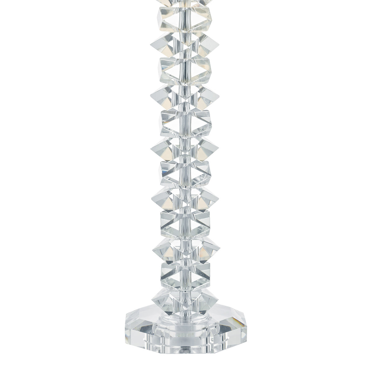 Mina Table Lamp Polished Chrome & Crystal With Shade <br>Crystal
