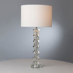 Mina Table Lamp Polished Chrome & Crystal With Shade <br>Crystal