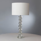 Mina Table Lamp Polished Chrome & Crystal With Shade <br>Crystal