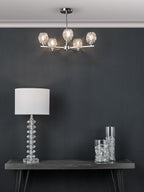Mina Table Lamp Polished Chrome & Crystal With Shade <br>Crystal