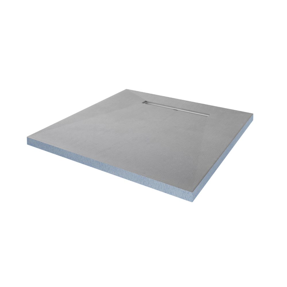 Marmox New Showerlay Linear Drain & Grate 1000 mm x 1000 mm x 40mm OFFSET (M147/m605)
