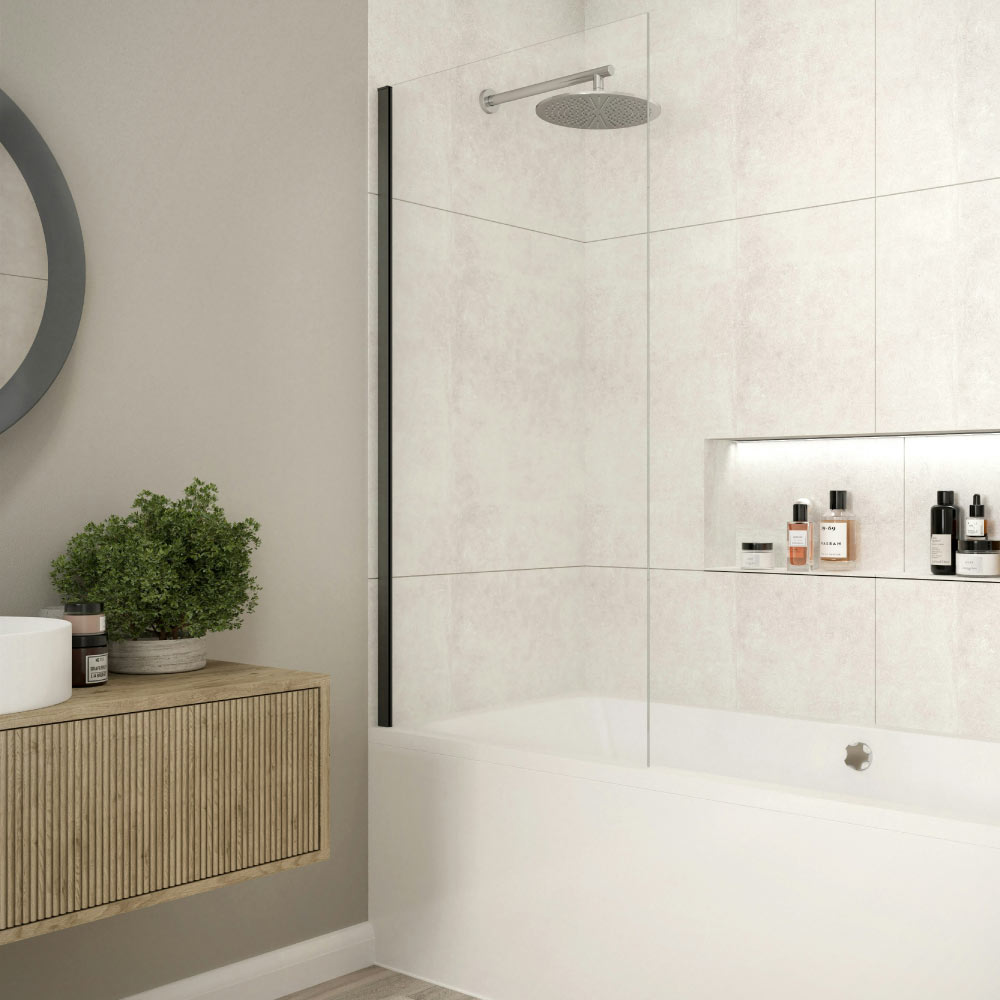 Merlyn Fixed Bath Screen 8mm Glass