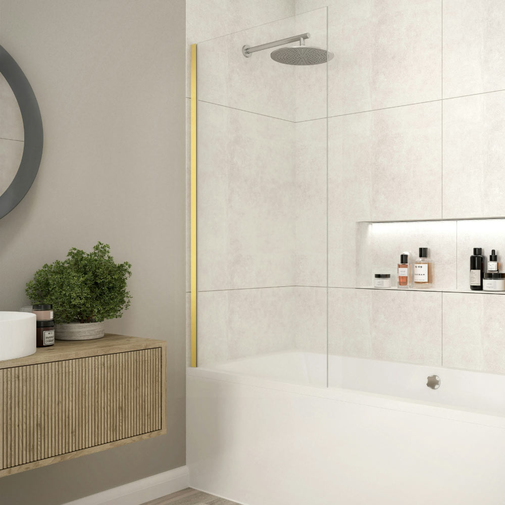 Merlyn Fixed Bath Screen 8mm Glass