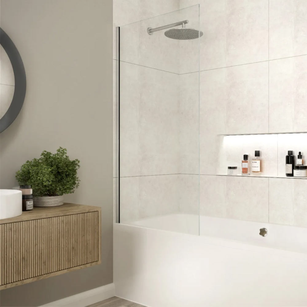 Merlyn Fixed Bath Screen 8mm Glass