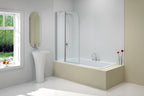 Merlyn Two Panel Folding Curved Bathscreen 1500x900mm