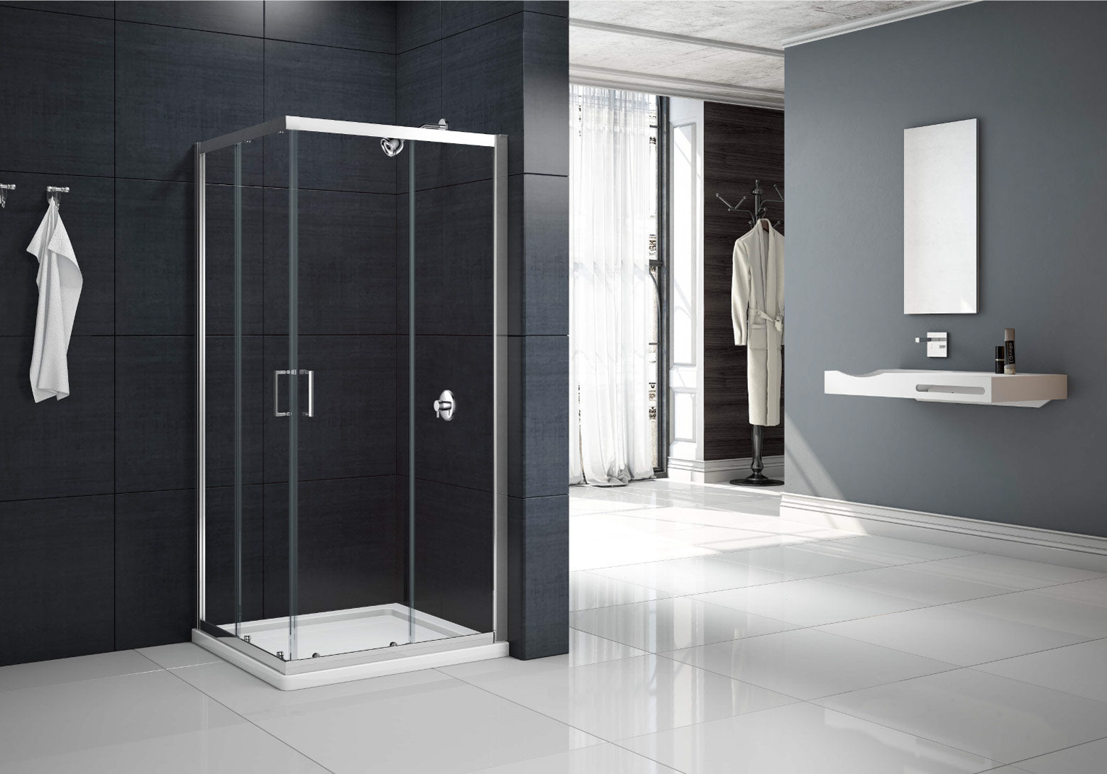 Merlyn New Mbox Corner Entry 760x760mm