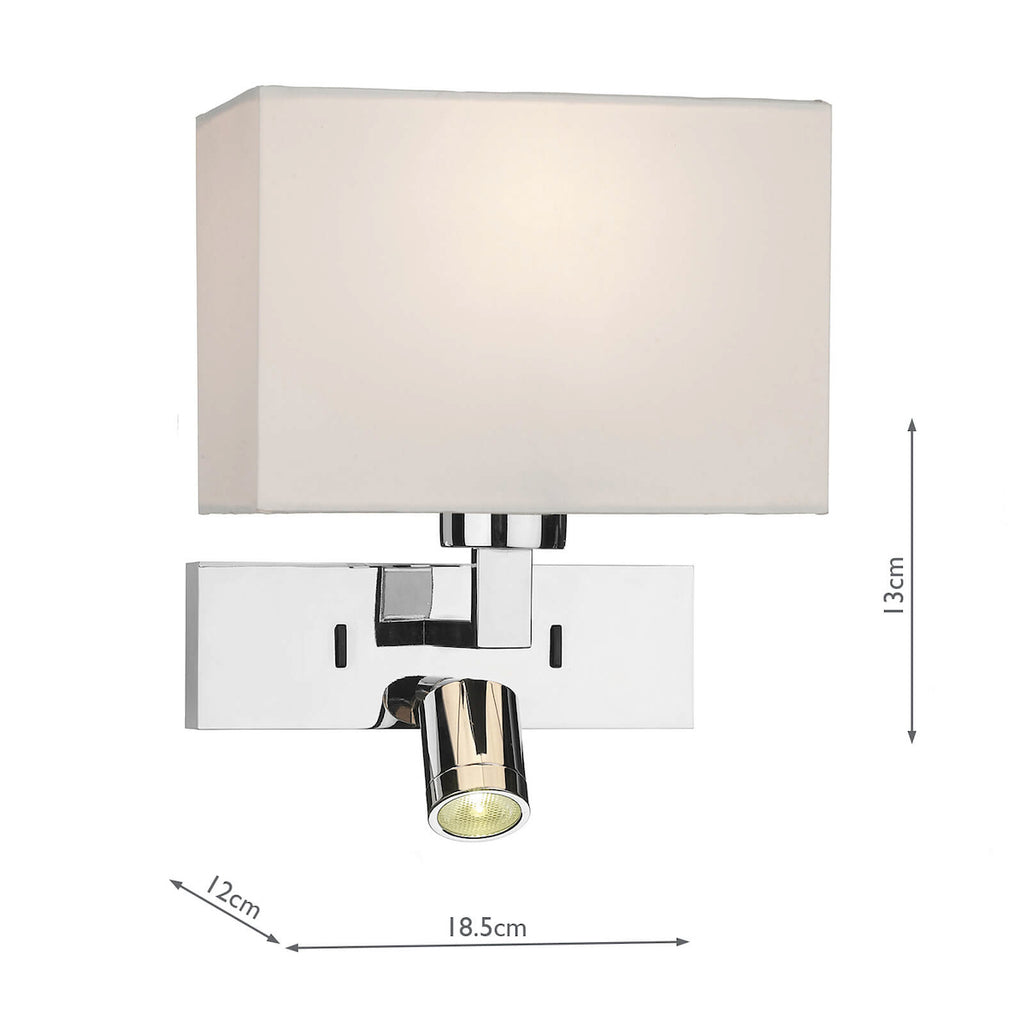 Modena Wall Light With LED In Polished Chrome (Bracket Only)<br>Polished Chrome