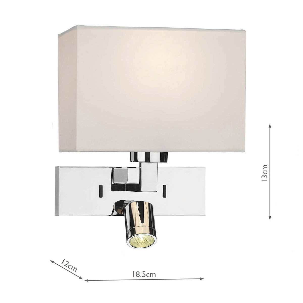 Modena Wall Light With LED In Polished Chrome (Bracket Only)<br>Polished Chrome