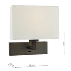 Modena Wall Light Bronze (Bracket Only)<br>Brushed Bronze