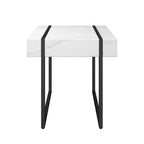 Montblanc White Marble Effect Side Table