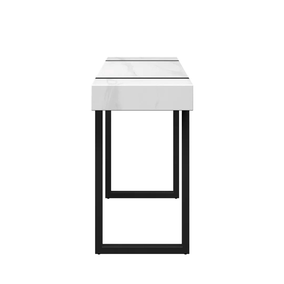 Montblanc White Marble Effect Console Table