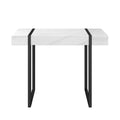 Montblanc White Marble Effect Console Table